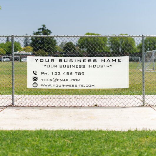 Aangepaste bedrijfsinfo Zakelijke promotiebanner Spandoek (Insitu)