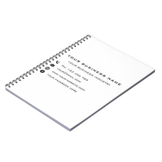 Aangepaste Bedrijfsinformatie Business Notitieboek (Linkerzijde)