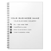 Aangepaste Bedrijfsinformatie Business Notitieboek (Voorkant)