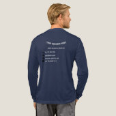 Aangepaste bedrijfsinformatie Gepersonaliseerde za Tri-Blend Shirt (Achterkant)