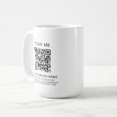 Aangepaste Bedrijfsinformatie QR Code Scan Me Prom Koffiemok (Voorkant links)