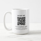 Aangepaste Bedrijfsinformatie QR Code Scan Me Prom Koffiemok (Links)