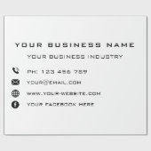 Aangepaste Bedrijfsinformatie Tekst Bedrijfsverpak Cadeaupapier (Vlak)