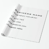 Aangepaste Bedrijfsinformatie Tekst Bedrijfsverpak Cadeaupapier (Uitgerold)