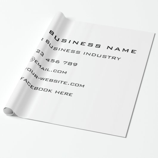 Aangepaste Bedrijfsinformatie Tekst Bedrijfsverpak Cadeaupapier (Uitgerold)