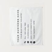 Aangepaste Bedrijfsinformatie Tekst Uw Bedrijfstap Wandkleed (Voorkant)