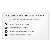 Aangepaste Bedrijfsinformatie Visitekaartje Magnee Magnetisch Visitekaartje (Voorkant)