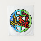 Aangepaste bedrijfskleding voor Logo in de muur Wandkleed (Voorkant)