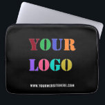 Aangepaste bedrijfskleding voor zakelijke Logo voo Laptop Sleeve<br><div class="desc">Aangepaste kleuren en lettertypen - Laptophoezen met uw bedrijf Logo Foto- en tekstpromoties Zakelijk Gepersonaliseerd laptophoesgeschenk - Voeg uw Logo / Afbeelding of QR-code toe - Foto / en tekst / informatie - Formaat wijzigen en elementen verplaatsen met aanpassingsgereedschap. Kies / voeg uw favoriete achtergrond- en tekstkleuren / grootte /...</div>