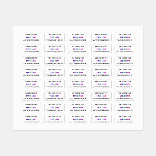 Aangepaste bedrijfslabels voor Logo en tekst Labels (Vel)