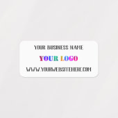 Aangepaste bedrijfslabels voor Logo en tekst Labels (Design 2)