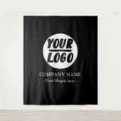 Aangepaste bedrijfslogo-achtergrond voor evenement wandkleed (Voorkant)