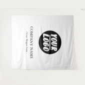 Aangepaste bedrijfslogo Achtergrond voor evenement Wandkleed (Voorkant (horizontaal))