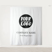 Aangepaste bedrijfslogo Achtergrond voor evenement Wandkleed (Voorkant)