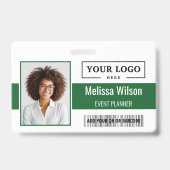 Aangepaste bedrijfslogo barcode QR-code werknemer Badge (Voorzijde)