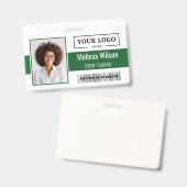 Aangepaste bedrijfslogo barcode QR-code werknemer Badge (Voor- en achterkant)