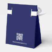 Aangepaste bedrijfslogo Bedankt QR-code Navyblauw Bedankdoosjes (Achterkant)