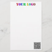 Aangepaste bedrijfslogo en QR-code briefpapier (Voorkant)