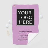 Aangepaste bedrijfslogo en tekst golfhanddoek (Insitu)