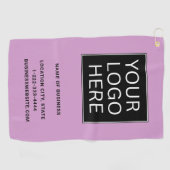 Aangepaste bedrijfslogo en tekst golfhanddoek (Horizontaal)