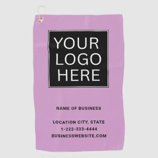 Aangepaste bedrijfslogo en tekst golfhanddoek