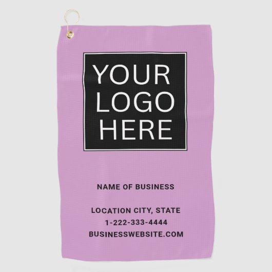 Aangepaste bedrijfslogo en tekst golfhanddoek (Voorkant)