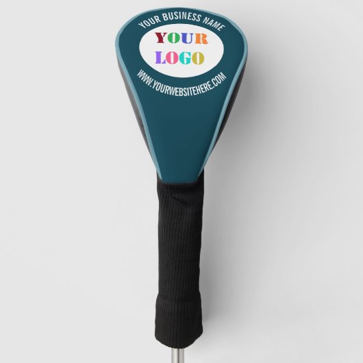 Aangepaste bedrijfslogo en tekst golfhoofdhoes golfheadcover (Voorkant)