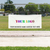 Aangepaste bedrijfslogo en tekst promotionele bann spandoek (Insitu)