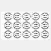 Aangepaste bedrijfslogo en tekst Zakelijke labels (Vel)