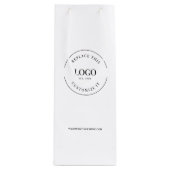 Aangepaste bedrijfslogo en website wit wijn cadeautas (Voorkant)