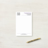 Aangepaste bedrijfslogo-info Post-it®-notities voo Post-it® Notes (Op bureau)