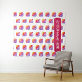 aangepaste bedrijfslogo instagram achtergrond eenv wandkleed (In Situ (horizontaal))