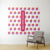 aangepaste bedrijfslogo instagram achtergrond eenv wandkleed (In Situ (horizontaal))