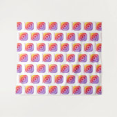 aangepaste bedrijfslogo instagram achtergrond eenv wandkleed (Voorkant (horizontaal))