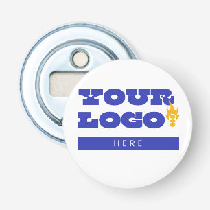Aangepaste bedrijfslogo merch werknemers personeel button flesopener