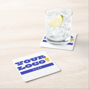 Aangepaste bedrijfslogo merch werknemers personeel kartonnen onderzetters