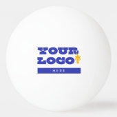 Aangepaste bedrijfslogo merch werknemers personeel pingpongbal (Voorkant)