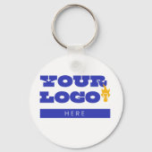 Aangepaste bedrijfslogo merch werknemers personeel sleutelhanger (Voorkant)