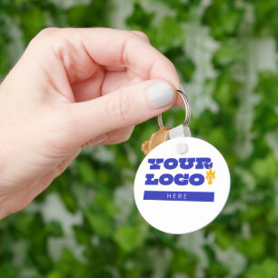 Aangepaste bedrijfslogo merch werknemers personeel sleutelhanger