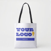 Aangepaste bedrijfslogo merch werknemers personeel tote bag (Voorkant)
