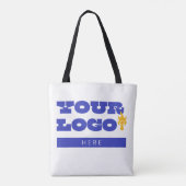 Aangepaste bedrijfslogo merch werknemers personeel tote bag (Achterkant)