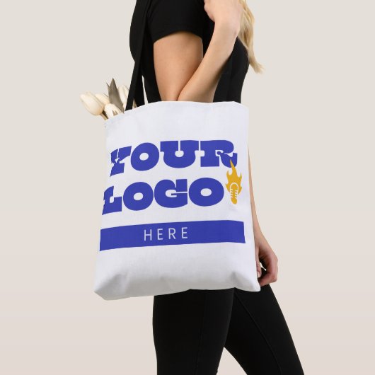 Aangepaste bedrijfslogo merch werknemers personeel tote bag (Dichtbij)
