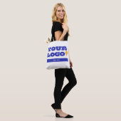Aangepaste bedrijfslogo merch werknemers personeel tote bag (Op model)