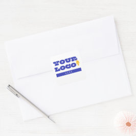 Aangepaste bedrijfslogo merch werknemers personeel vierkante sticker