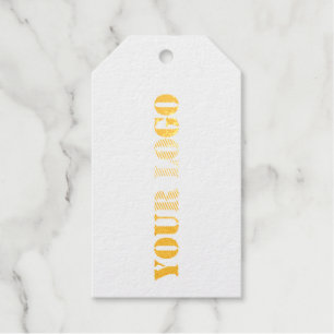 Aangepaste bedrijfslogo met folie bedrukte cadeaut cadeaulabels