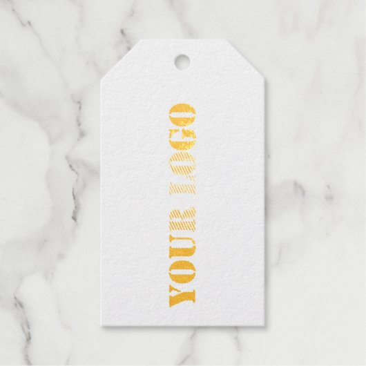 Aangepaste bedrijfslogo met folie bedrukte cadeaut cadeaulabels (Voorkant)