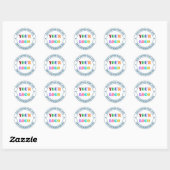 Aangepaste bedrijfslogo naam tekst stickers sjablo (Vel)