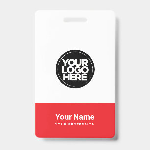 Aangepaste bedrijfslogo naam titelbalk code badge