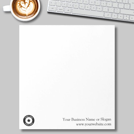 Aangepaste bedrijfslogo naam website promotioneel  notitieblok