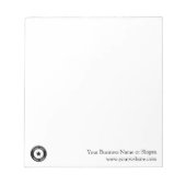 Aangepaste bedrijfslogo naam website promotioneel  notitieblok (Voorkant)